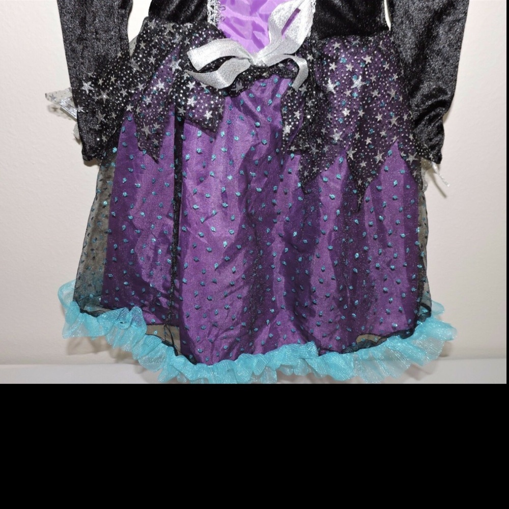 Rubies Starbright Halloween Witches Dress Girls 4 - Picture 3 of 5